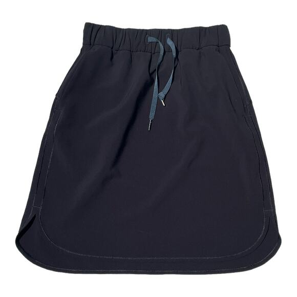 Lululemon On the Fly Skirt Size 4 Drawstring Black - Picture 8 of 8